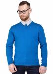 Свитера Merino Wool   состав: 100% Merino Wool джемпер мужской с круглым воротом, цвет бирюзово-синий