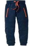 Трикотажные брюки с карманами на молнии (темно-синий)