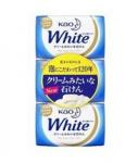 Увлажняющее крем-мыло для тела на основе кокосового молока кao "white" цветы 3 х 85 г (231987)