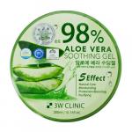 [3W CLINIC] Гель универсальный АЛОЭ Aloe Vera Soothing Gel 98%, 300 гр