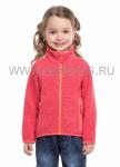 толстовка (куртка) для девочки, цвет коралловый меланж