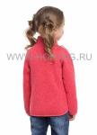толстовка (куртка) для девочки, цвет коралловый меланж