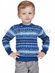 теплый свитер плотной вязки с добавлением шерсти альпаки  цвет норвежский синий