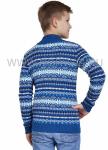 теплый свитер плотной вязки с добавлением шерсти альпаки  цвет норвежский синий