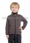 толстовка (куртка) для мальчика, цвет серый меланж