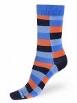 Носки Summer Time - хлопковые носки на каждый день оригинальных расцветок, цвет клетка оранжево-синяя