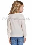 Свитера Merino Wool  джемпер для девочки с круглым воротом цвет белый