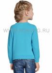 Свитера Merino Wool  джемпер для девочки с круглым воротом цвет голубой
