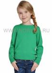 Свитера Merino Wool  джемпер для девочки с круглым воротом цвет зеленый