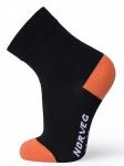 Носки Summer Time - хлопковые носки на каждый день оригинальных расцветок, цвет черный-оранжевый