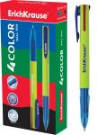ручка шариковая автоматическая ErichKrause® 4 COLOR, цвет чернил: синий, черный, красный, зеленый  (в коробке по 12 шт.)