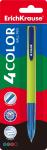 ручка шариковая автоматическая ErichKrause® 4 COLOR, цвет чернил: синий, черный, красный, зеленый (в блистере по 1 шт.)