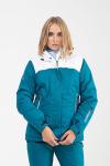 560-10 Женская спортивная куртка зеленый/белый