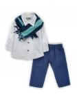 Комплект для мальчика:брюки,рубашка и шарфик