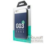 Накладка dotfes G03 Aluminium Alloy Nappa leather Case для iPhone 6/6s (blue)