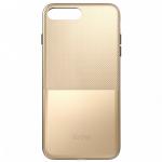 Накладка dotfes G02 Carbon Fiber Card Case для iPhone 7 Plus/8 Plus (gold)