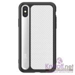 Накладка dotfes G06 Luxurious Material Case для iPhone X (silver)