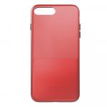 Накладка dotfes G02 Carbon Fiber Card Case для iPhone X (red)