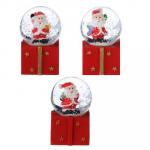 СНОУ БУМ Снежный шар 7 см, полистоун, LED, с Дедом Морозом, 3 дизайна