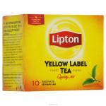 Lipton Yellow Label Черный чай в пакетиках, 10 шт