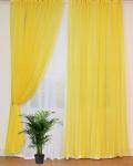 Комплект штор из вуали 2 предмета желтый