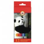Карандаши цветные KOH-I-NOOR Animals, 12 цв., грифель 2,8 мм, заточенные, европодвес, 3552/12