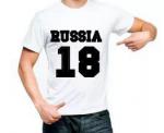 Футболка Russia 18 (белый)