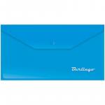 Папка-конверт на кнопке Berlingo, C6, 180 мкм, синяя, AKk_06302