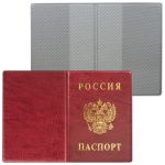 Обложка для паспорта России вертикальная ПВХ, цвет бордовый, ДПС, 2203.В-103