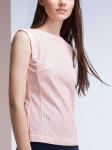 Блуза м. 3140160az0515 иск.кожа с перфорацией цв. светло-розовый