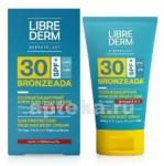 LIBREDERM BRONZEADA СОЛНЦЕЗАЩИТНЫЙ КРЕМ SPF30 С ОМЕГА 3-6-9 И ТЕРМАЛЬНОЙ ВОДОЙ 150МЛ