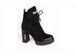 0Z0064-01-1А черный (Текстиль/Байка) Ботинки женские