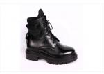 0Z0280-04-1 черный (Нат.кожа/Байка) Ботинки женские