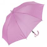 Зонт трость полуавтомат детский светло-розовый со свистком 86 см