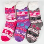 Теплые домашние носки с мехом