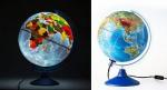 Глобус Земли физико-политический с подсветкой диаметр 25 см Классик Евро ке012500191