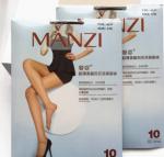 Капроновые колготы MANZI 10D с открытой пяткой и носком MZ-67002