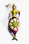 3D Елочное украшение Цветочная принцесса, 4,2*4,2*14,1 см.