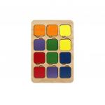 6201361 Игра развивающая Найди пару 6 цветов 12 деталей, планшет 20х14 см
