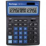 Калькулятор настольный Berlingo "City Style", 12 разр., двойное питание, 205*155*28, черный/синий, CIB_212