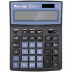 Калькулятор настольный Berlingo "City Style", 16 разр., двойное питание, 205*155*28, черный/голубой, CIB_216