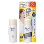 Водостойкоe солнцезащитное молочко для лица spf 50+ кao "biore" uv perfect, бутылка 30 мл