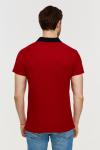 Бордовая мужская футболка поло Red-n-Rock's 65M-RR-779/3