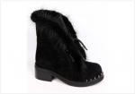 0Z0006-02-1А черный (Текстиль/Иск.мех) Ботинки женские