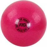 Мяч для худ. гимнастики (15 см, 280 гр)  розовый металлик GC 02