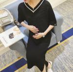 Платье для беременных с V-образным вырезом