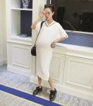 Платье для беременных с V-образным вырезом