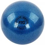 Мяч для худ. гимнастики (19 см, 400 гр)  синий металлик GC 02