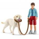 Набор Schleich На прогулке с лабрадором