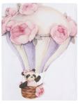 Трикотажная пеленка "Панда на воздушном шаре"